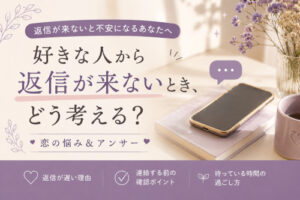 好きな人から返信が来ないとき、どう考える？